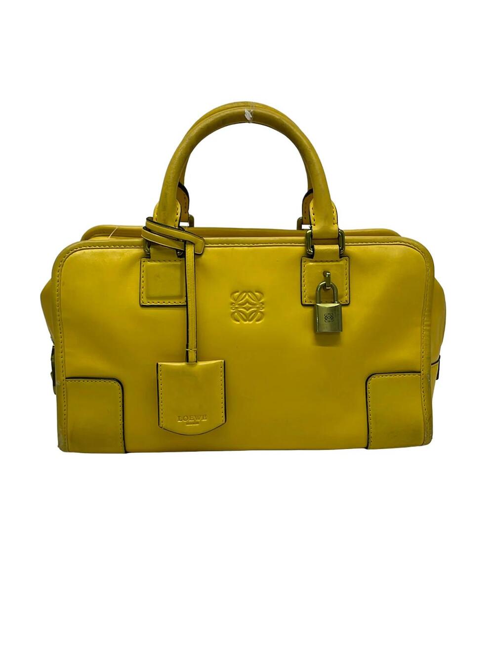 Loewe Amazona 28 Yellow Leather Handbag #341185L57B